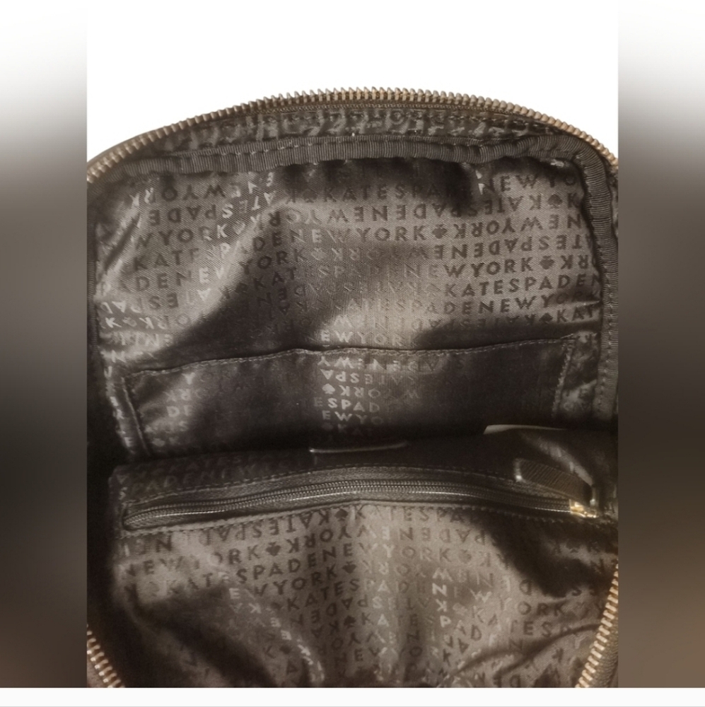 KATE SPADE Blake Avenue Hilo Nylon Black Backpack Gold-tone Name Plate -NWOT - Picture 9 of 12